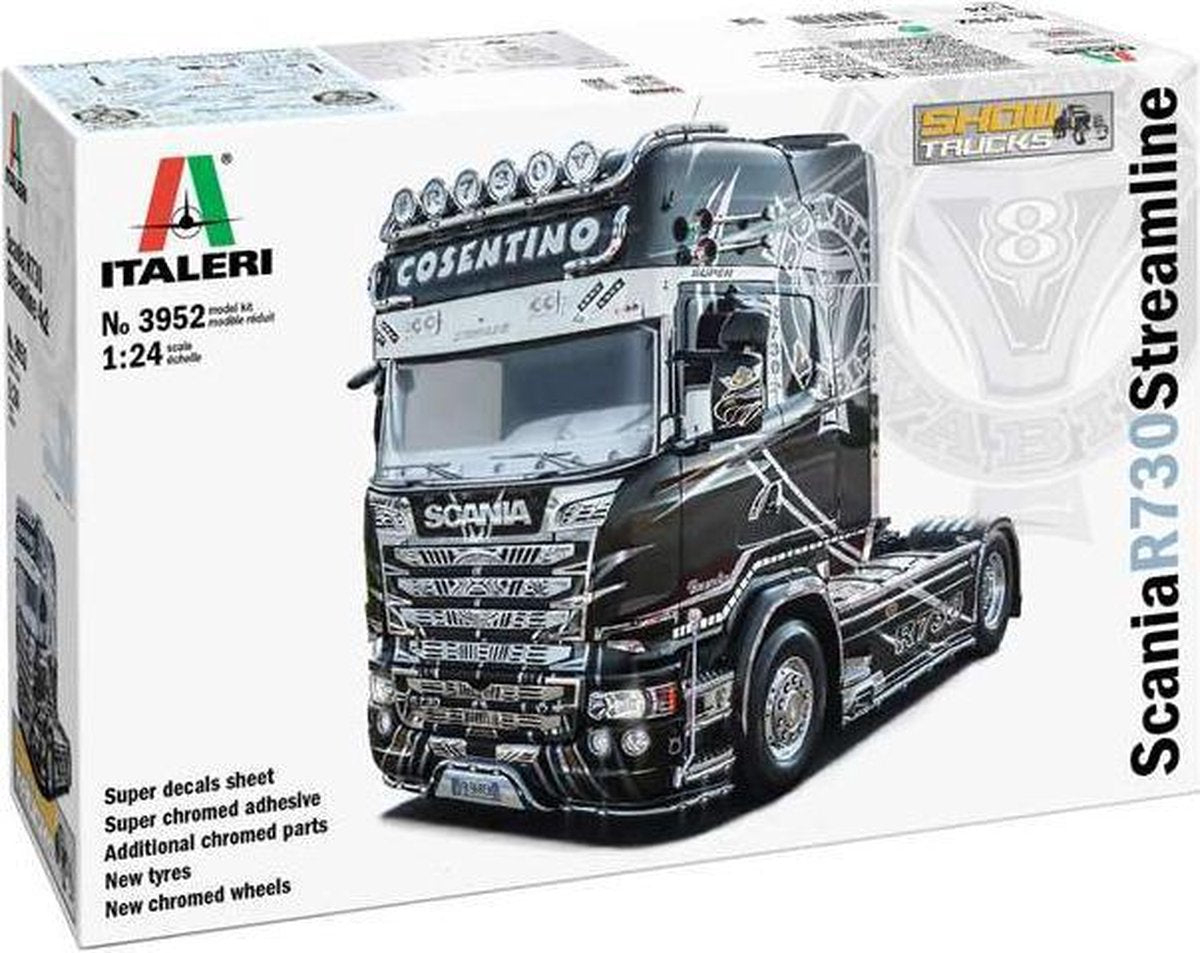 Italeri 3952 SCANIA R730 Streamline Show Truck Vrachtwagen (bouwpakket) 1:24