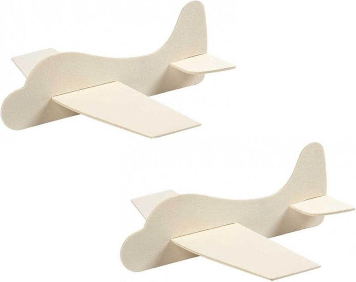 Set van 6x stuks vliegtuigen van hout 21.5 x 25.5 cm bouwpakket - Hobby materialen knutselen