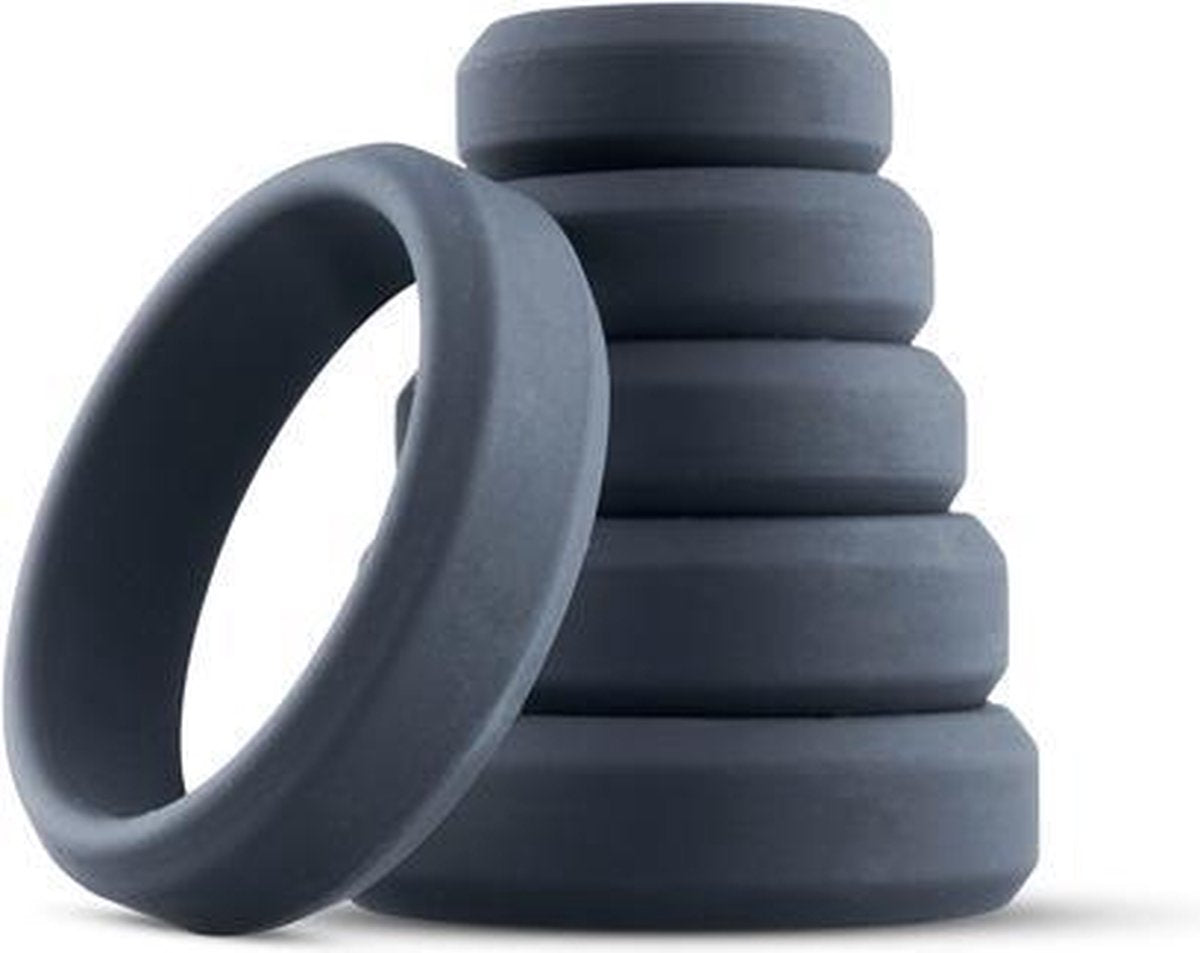 6-Delige Cockring Set - Boners - Grijs - Penisring