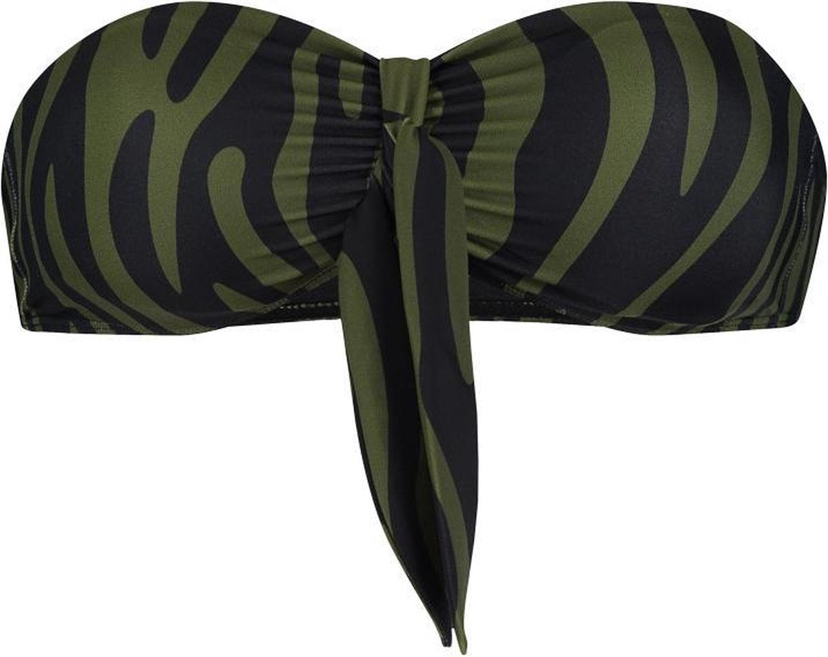 Sapph Amazoness Soft Bandeau Dames Bikinitopje casual - ZebraPrint/Grn - Maat M