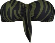 Sapph Amazoness Soft Bandeau Dames Bikinitopje casual - ZebraPrint/Grn - Maat M