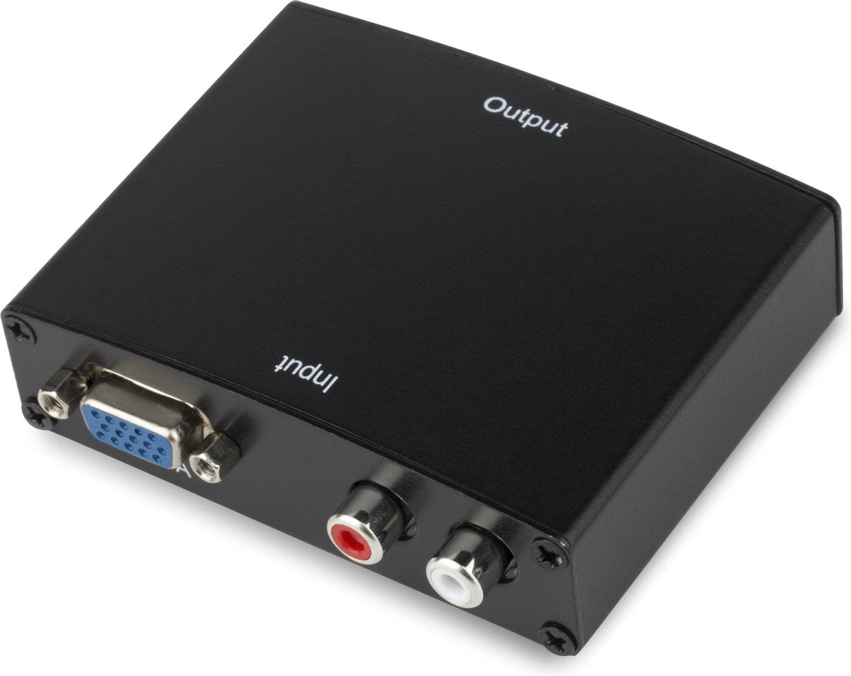 Garpex® 1080p HD VGA to HDMI Converter VGA to HDMI Converter Box VGA Male to HDMI Female Video Adapter with R/L RCA Stereo Audio 1.65Gbps Transfer Rates for PC Laptop PS3 to HDTV Projector etc.