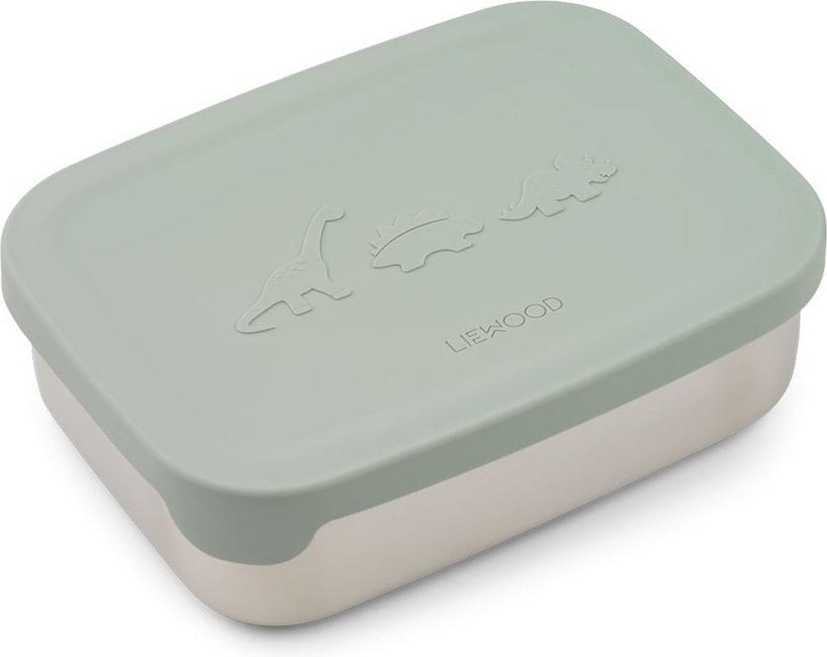 Nina Large Lunch Box Dino Dusty Mint | Liewood