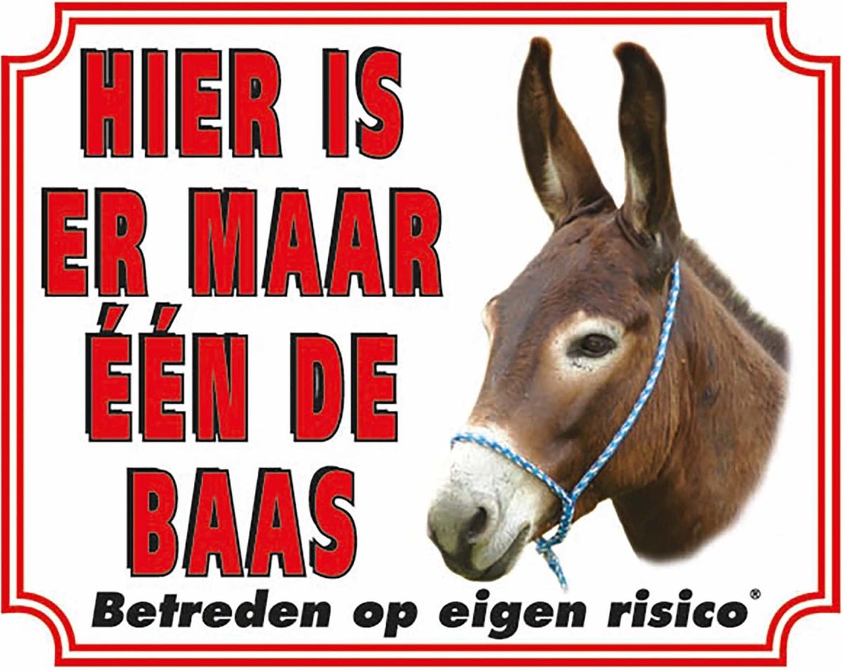 Ezel Waakbord - Maar een de Baas