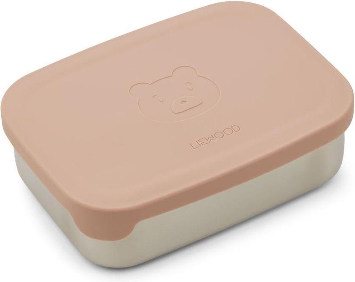 Nina Large Lunch Box Mr Bear Rose | Liewood