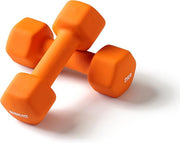 Basic-Fit Dumbbells - 2 x 2 kg Set - Rubber - Oranje