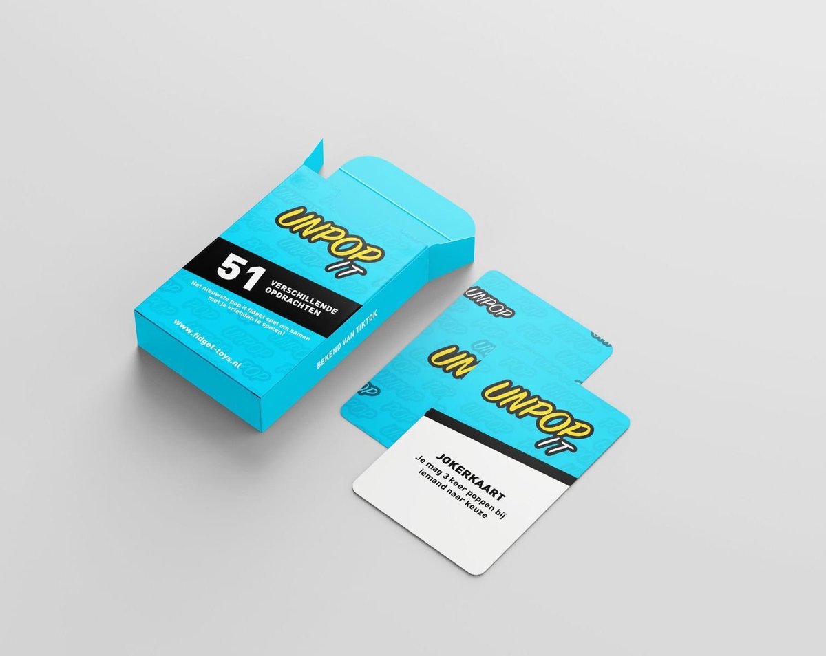 Pop it - ZTWK© - Unpop it! - NIEUW - Pop it kaartspel editie - Educatieve spel - 51 verschillende opdrachten