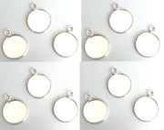 12 Hangers met 1 oog - Rond - 14mm Top - Zilverkleurig