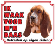 Basset Hound Waakbord - Ik waak voor mijn baas