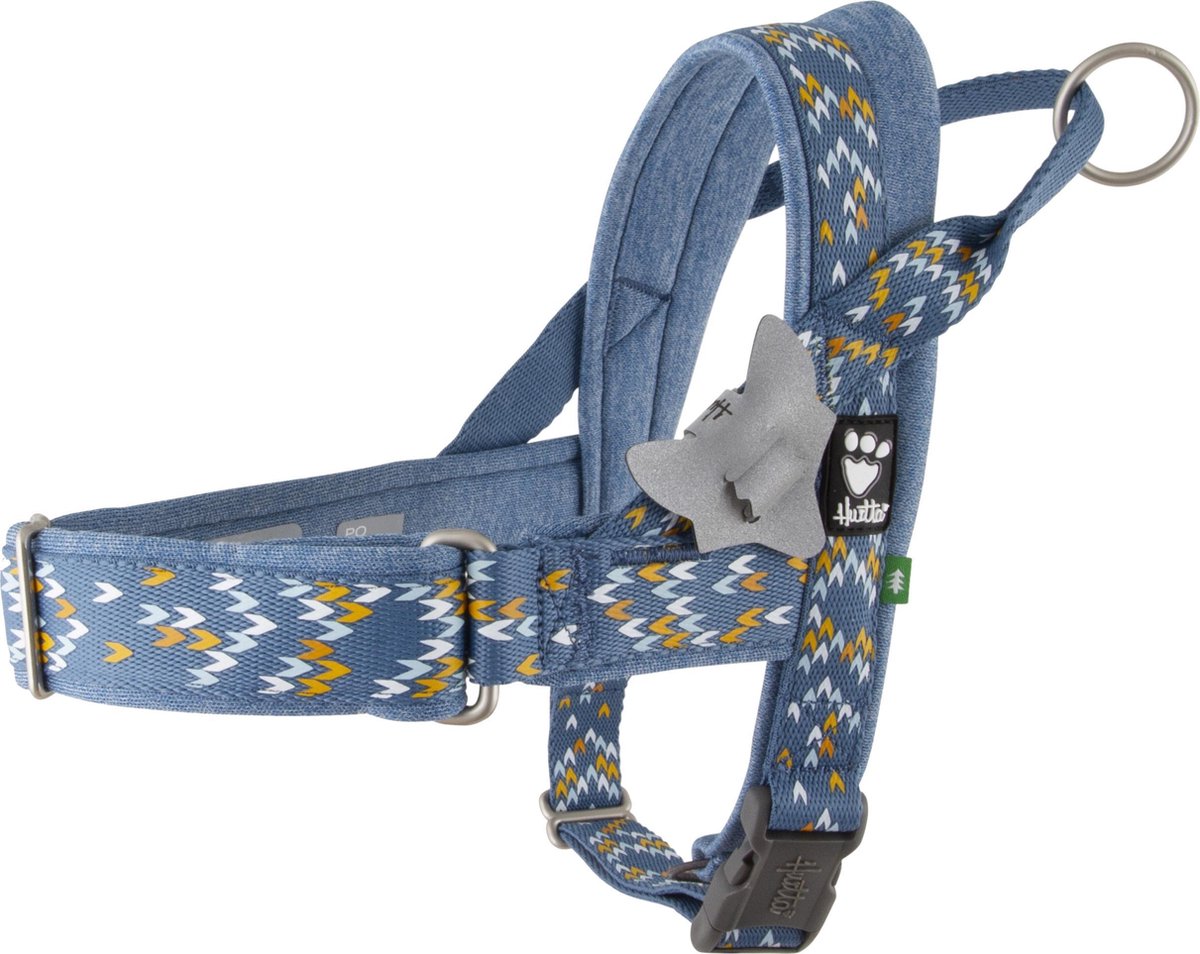 Hurtta Hondenharnas - Hondentuig - H-harness - Kleur: bilberry - Maat: 35-45 cm