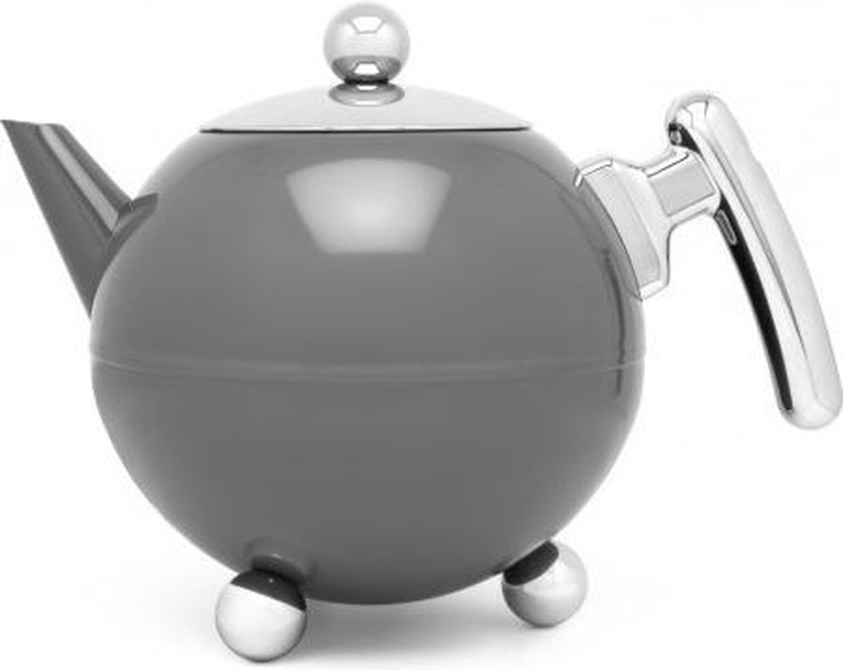 Bredemeijer Bella Ronde Theepot -  Cool Grey - 1