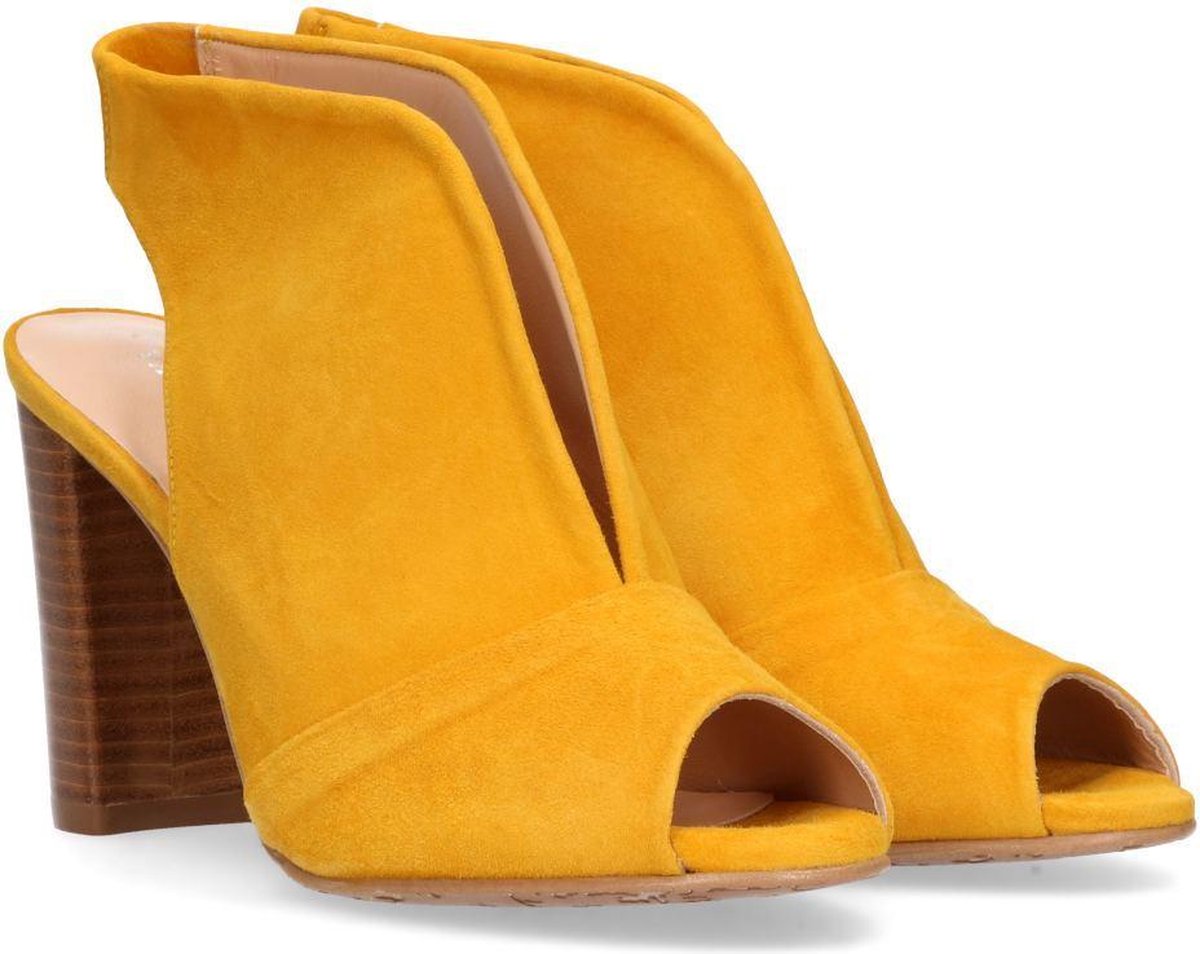 Van Dalen Pump suede 2186 Vrouwen Pumps - Geel - maat 36