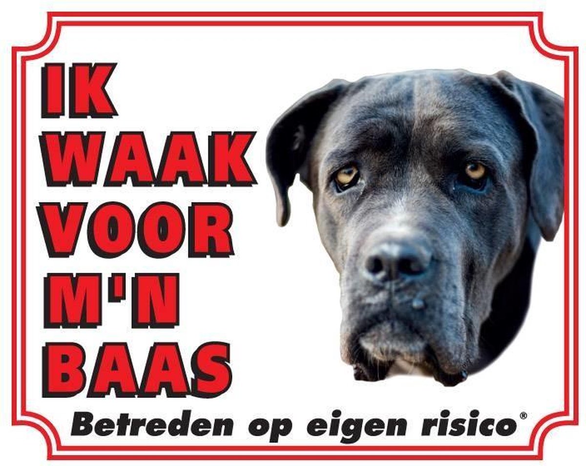 Cane Corso Waakbord - Ik waak voor mijn baas