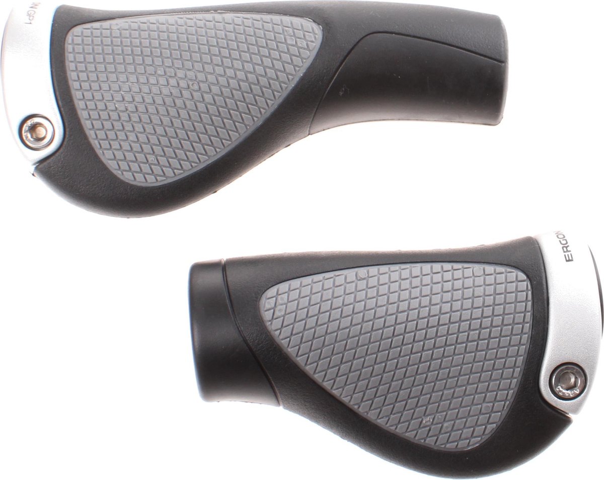 Gazelle Handvatset Ergon Gp1 130 Mm Zwart/grijs 2 Stuks