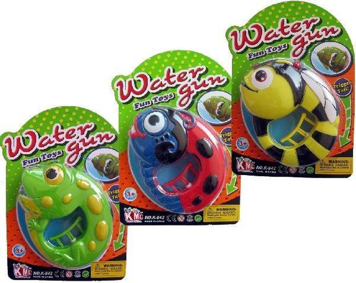 3 stuks dieren waterpistolen