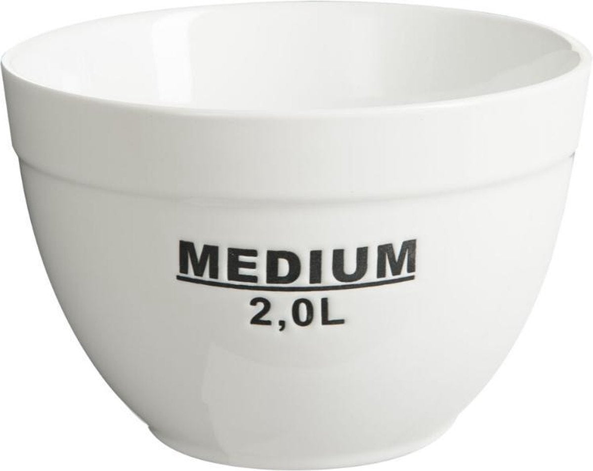 Dulaire Saladeschaal Groot Wit/Zwart Porselein Ø 21 cm - 2 L