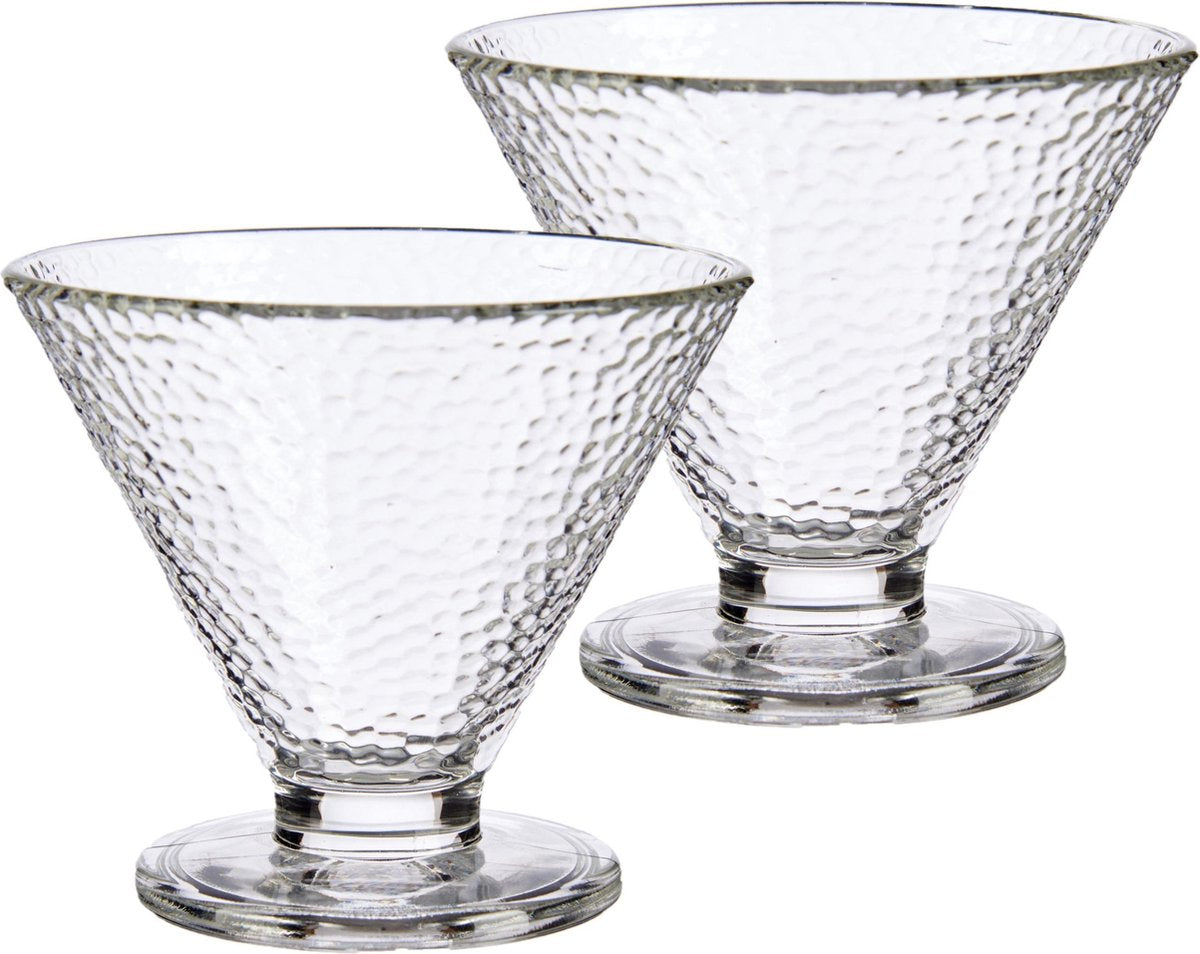 Set van 12x stuks Ijscoupes/ijsschaaltjes van glas 170 ml - Dessertschaaltjes