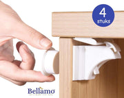 Bellamo®|Kinderslot kastjes - kinderslot magneetslot - kinderbeveiliging voor kasten | 4 magneetsloten + 1 magneetsleutel