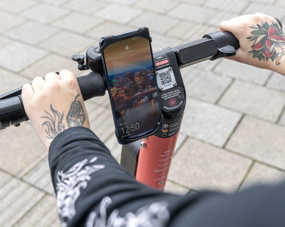 4smarts CITY Universele Siliconen Fiets Houder Zwart