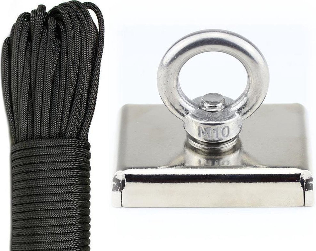 Vismagneet - 125 KG Trekkracht - 15 Meter Touw