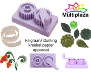 Filigraan - Quilling papierkrimp apparaat "Multiplaza" - kreukelen - ribbelen - origami - kaarten - decoratie - creatief  - hobby - knutselen - versiering  - bloemen - patronen - vouwen - rollen