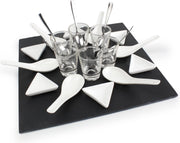 Yong Piccoli Partyset - 30 x 30 cm- 24-delig - Leisteen