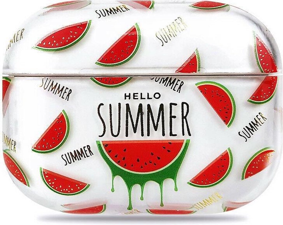 Teleplus Apple Airpods Pro Case Watermelon Pattern Silicone hoesje