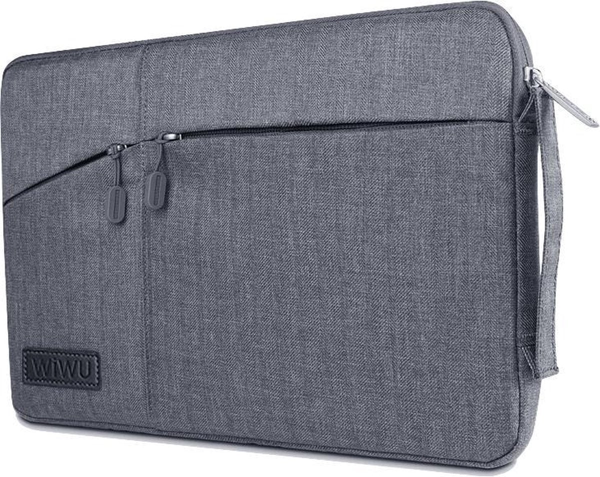 Lenovo IdeaPad 11.6 inch hoes - WiWu Gent Business Sleeve - Laptoptas - Waterafstotend - Grijs