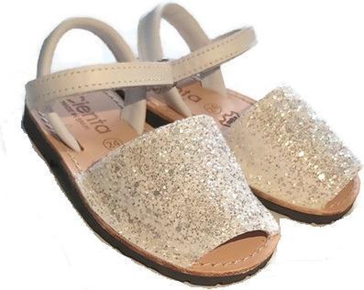 Cienta - kinderschoen - sandaal - glitter wit - Maat 24