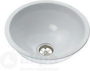 Allpa ronde witte epoxy-gecoate RVS Spoelbak 33 cm