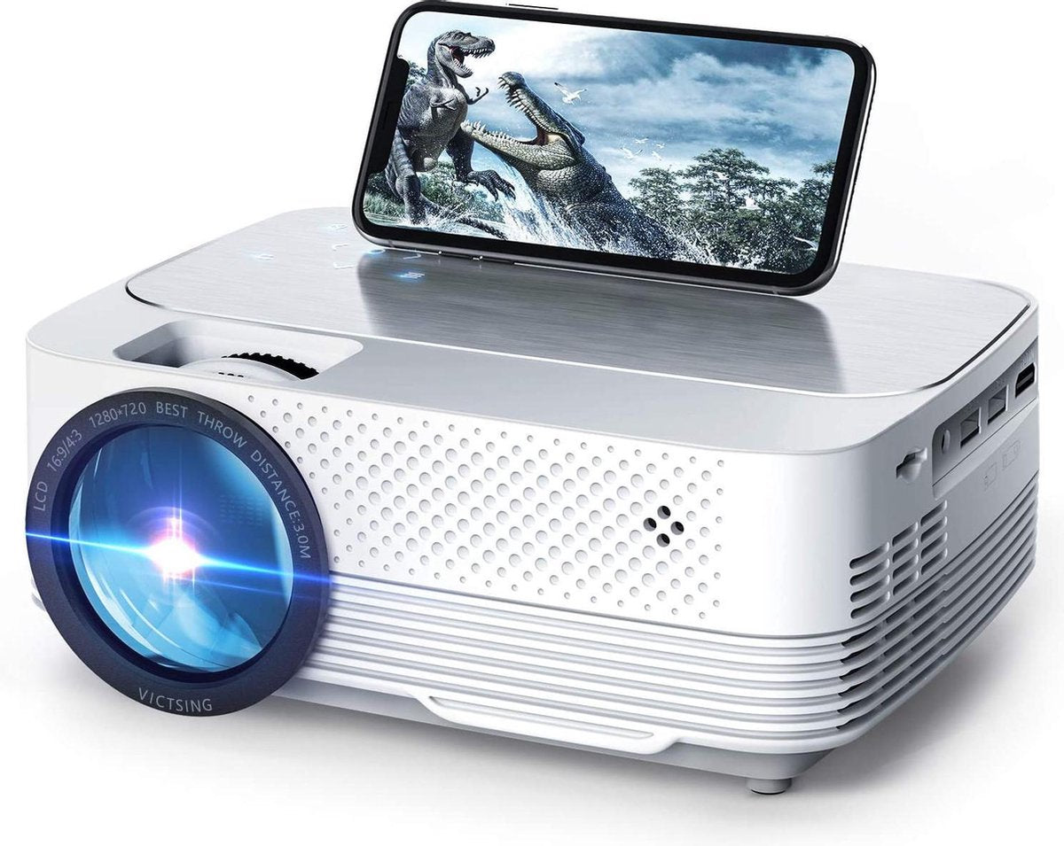 Slimshop Beamer Mini Beamer Beamer Projector  - 4200 Lumen - Streamen Vanaf Je Telefoon Met Wifi - Afstandsbediening - Mini Projector Met Touchscreen