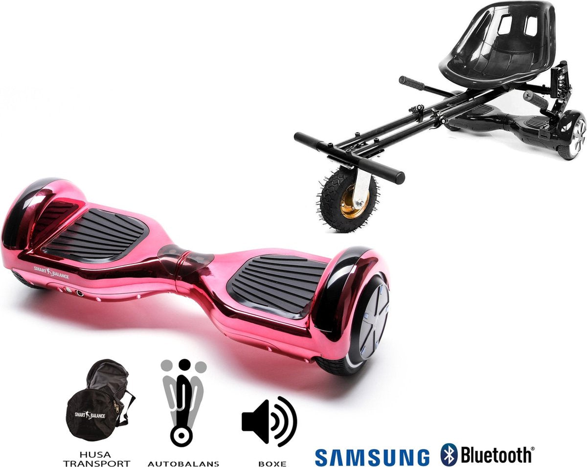 Hoverboard | 6.5 Inch Wielen | Self Balance Hoverboard met Hoverkart | Oxboard | Bluetooth Speakers | Electric Pink