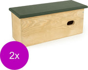 Wildbird Nestkast Gierzwaluw Tulun - Broeden - 2 x 46x18x19.5 cm Bruin Groen
