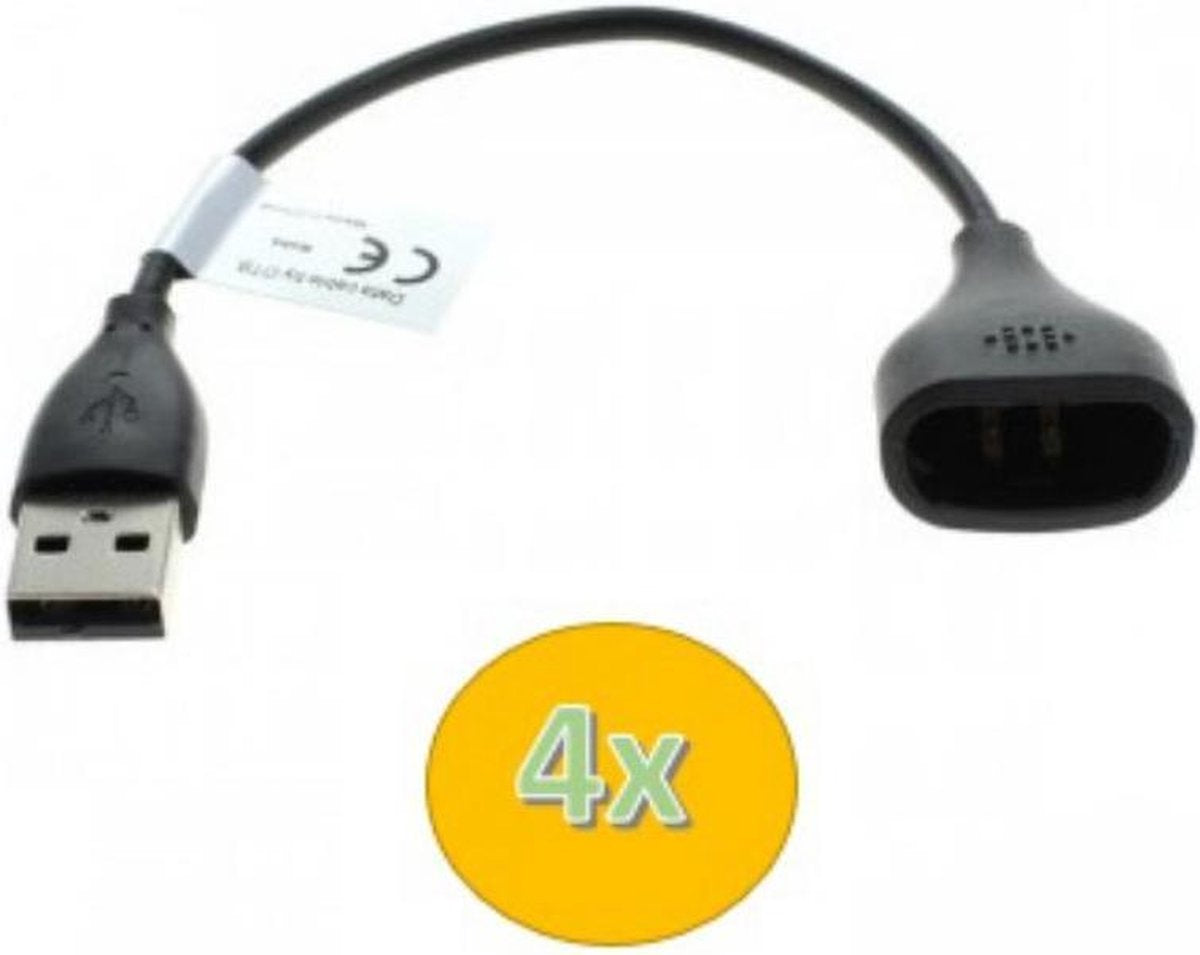 4 stuks Fitbit USB oplaadkabel - Geschikt voor Fitbit One