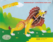 3D Puzzel Bouwpakket Leeuw - hout - gekleurd