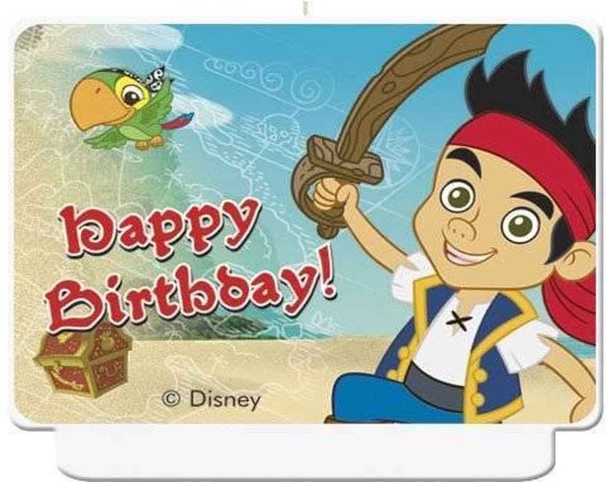 Verjaardag kaars van Jake en de piraten™ - Feestdecoratievoorwerp