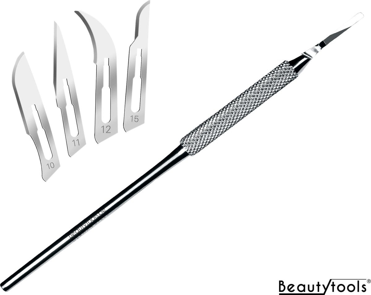 BeautyTools INOX Bistouri Houder Voor Scalpel Mesjes - Ronde Ergonomische Handvat - Houder Nr. 3 (BP-0744)