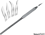 BeautyTools INOX Bistouri Houder Voor Scalpel Mesjes - Ronde Ergonomische Handvat - Houder Nr. 3 (BP-0744)