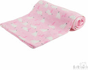 Winter Dekentje / Omslagdoek 'Polar Bear' | Roze | 80 x 90 cm