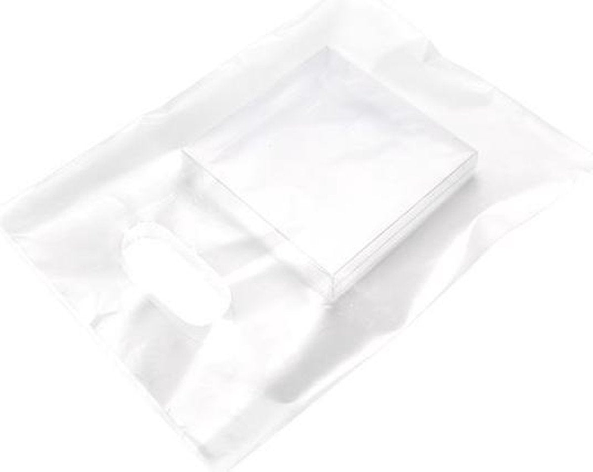 Draagtassen Plastiek Frost 22.9x30.5cm 60 Micron LDPE (100 stuks)