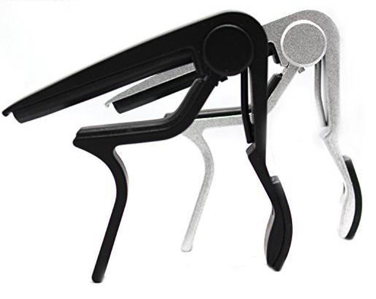 Luxe Capo Gitaar 2 stuks Zwart en Zilver