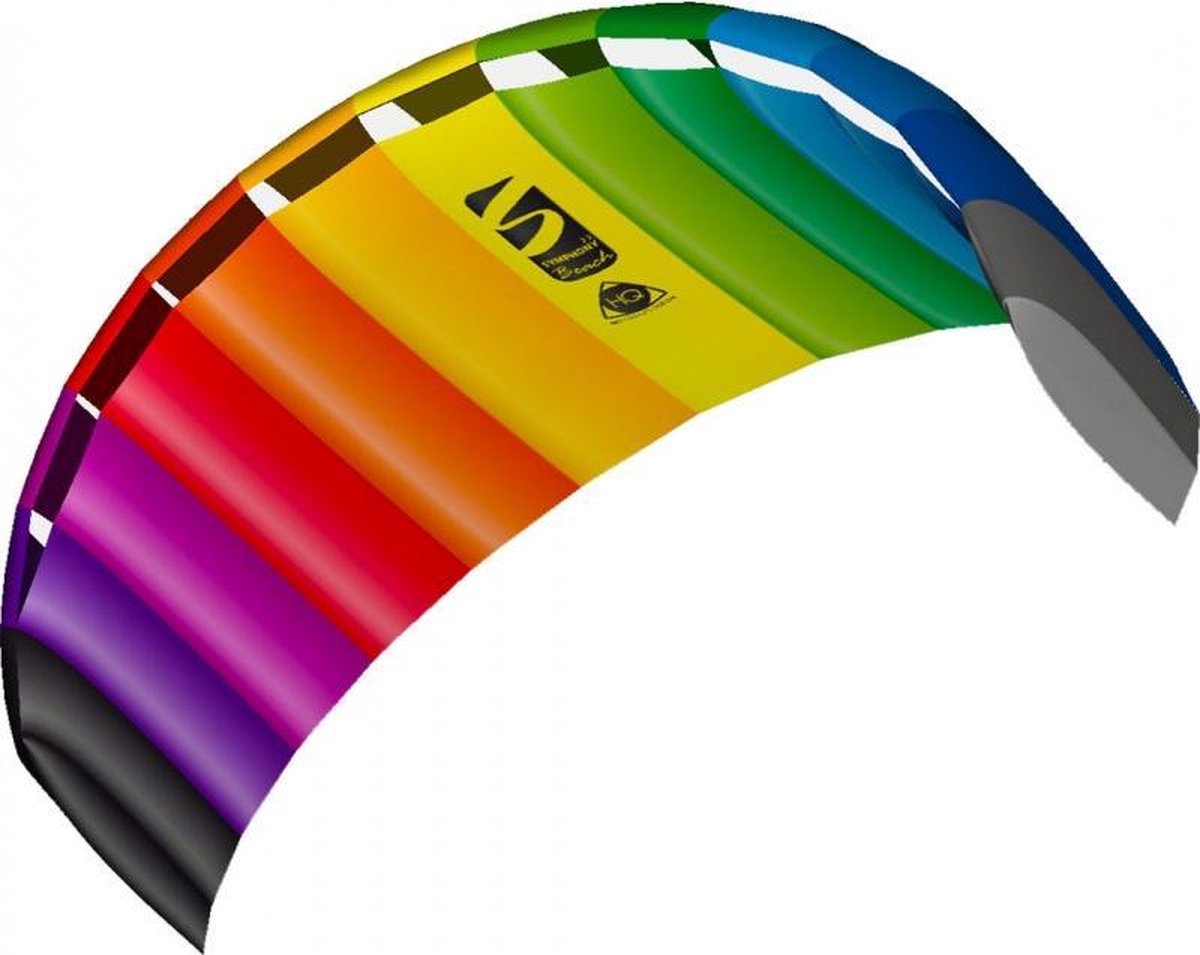 HQ Symphony Beach III 2.2 Rainbow R2F - Matrasvlieger - Beginner - Multi colour - 2 lijns - Polsbanden