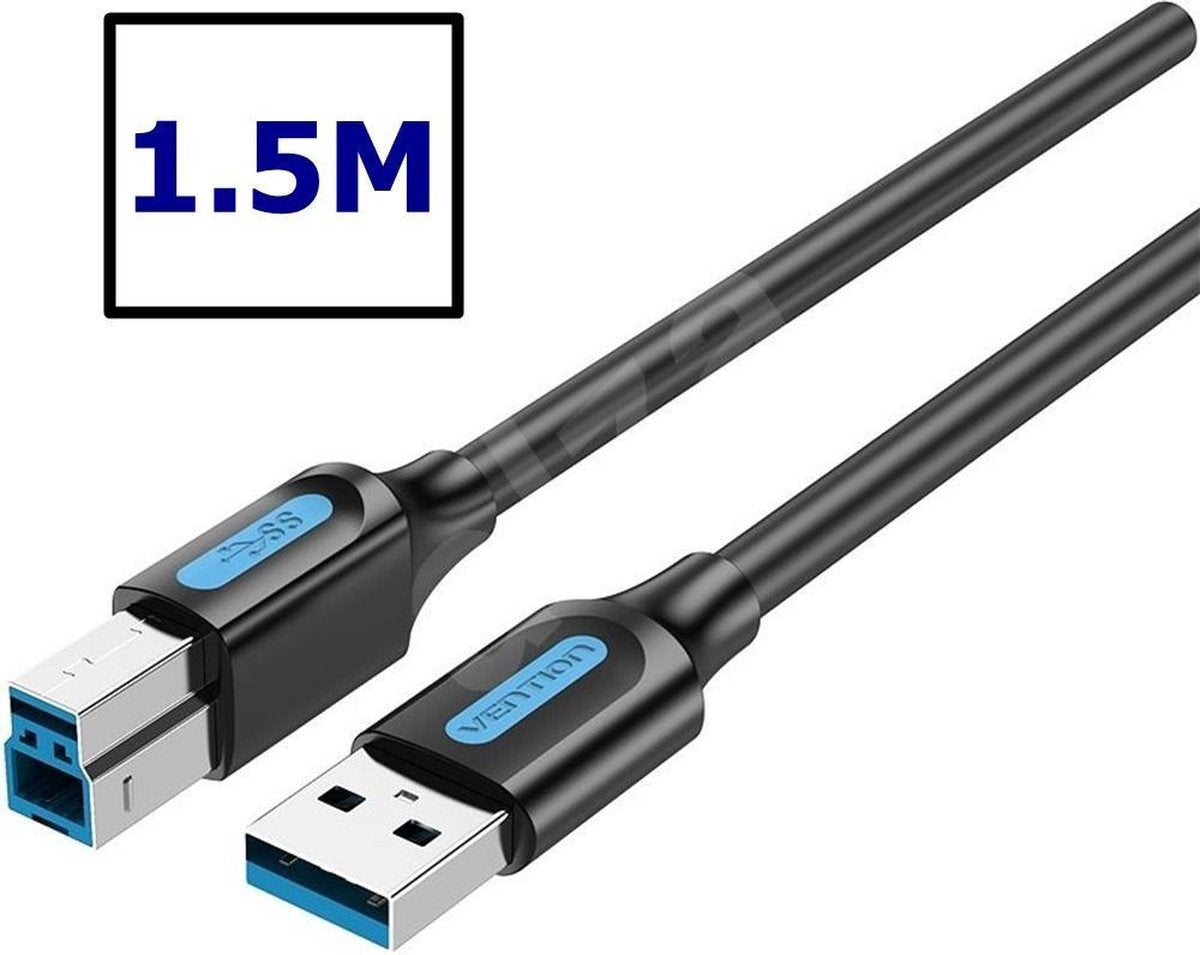 VENTION USB 3.0 A Male to B Male kabel - 1.5 Meter