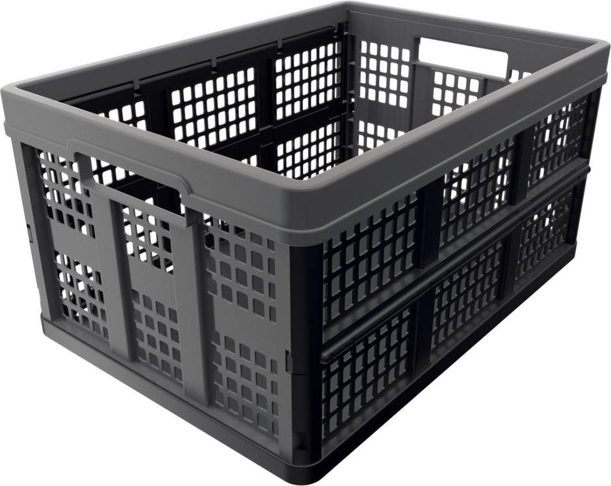 Vouwkrat 46 liter grijs-zwart -  -  x  - (12951)