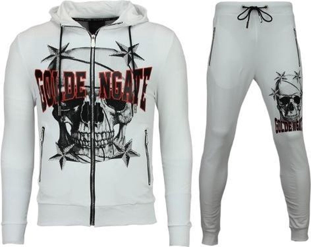 ENOS Slim fit Trainingspak Heren Online Bestellen - Joggers - Wit - Maat: M