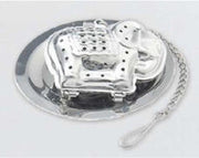 Thee-bolletje stainless steel Olifant met schoteltje