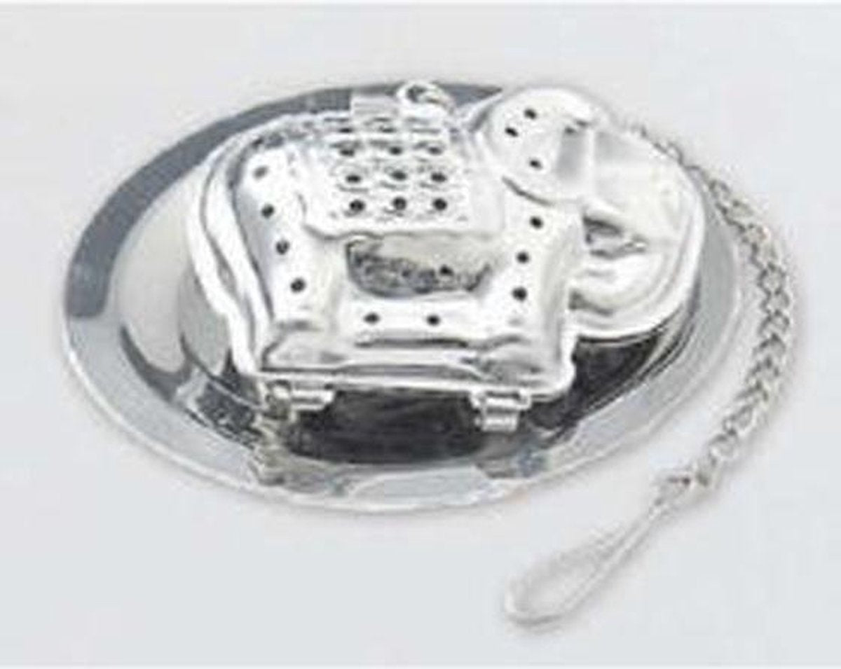 Thee-bolletje stainless steel Olifant met schoteltje