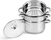 Edënbërg Classic Line - Stoompannenset - Ø 20 cm - 4-delig - 9-Laags Bodem!