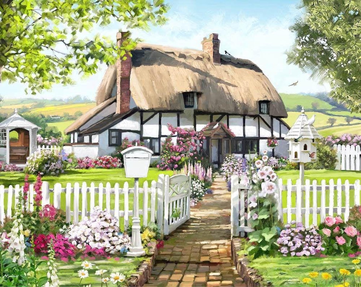 Diamond Painting Crystal Art Kit ® Rose Cottage 40x50 cm