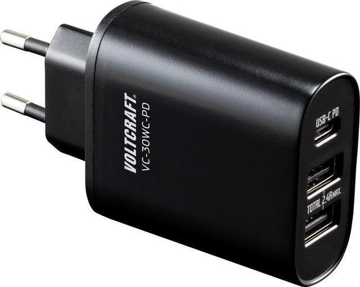 VOLTCRAFT VC-30WC-PD VC-30WC-PD USB-oplader Thuis 3 x USB